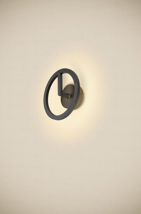 Q-RING, Wandleuchte, 3000K, PHASE, IP65, schwarz