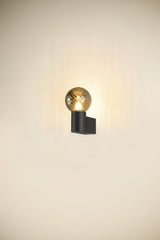 VARYT wall-mounted light rund 1x max. 6W E14 schwarz