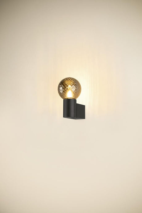 VARYT wall-mounted light rund 1x max. 6W E14 schwarz