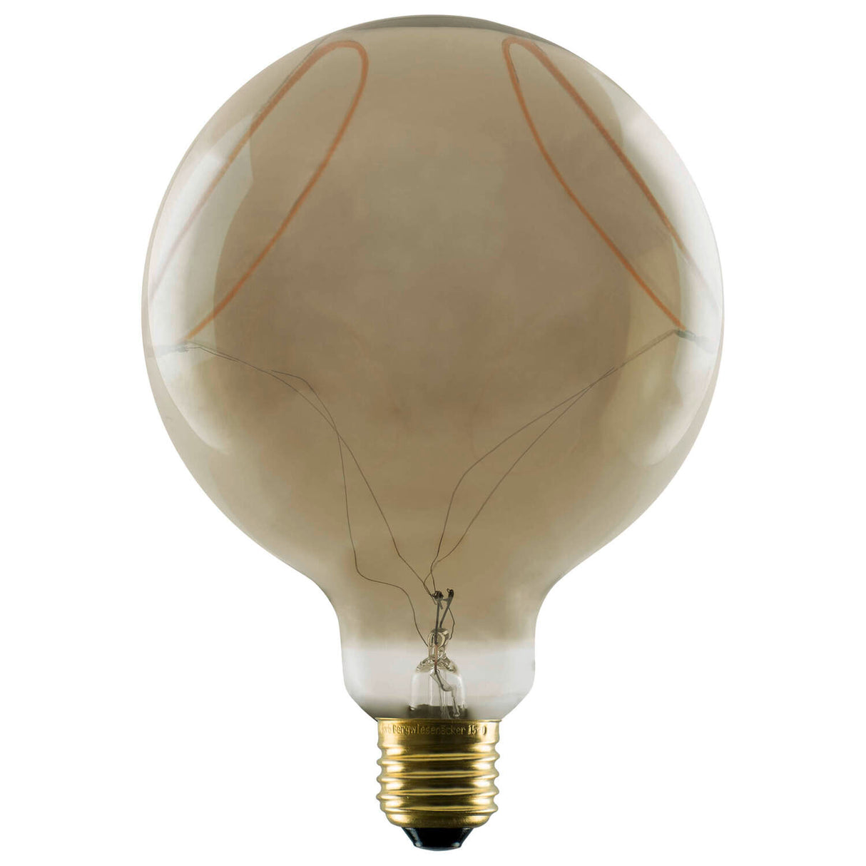 LED Globe 125 2x slanting Soft Curve smokey E27  6W 1900K