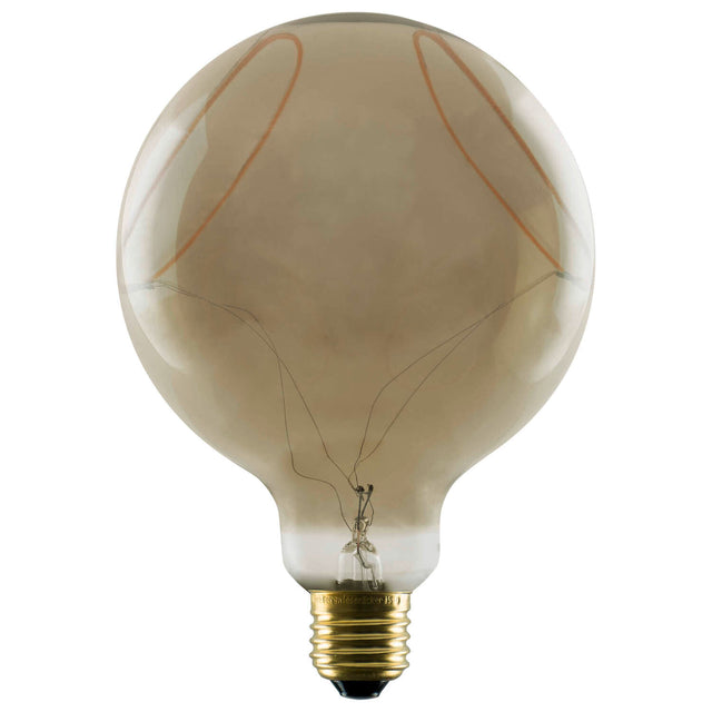 LED Globe 125 2x slanting Soft Curve smokey E27  6W 1900K