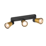 PURI 2.0 Cone long max. 3x 6W GU10 schwarz / gold