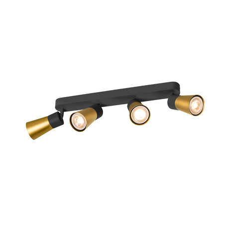 PURI 2.0 Cone long  max. 4x 6W GU10 schwarz / gold