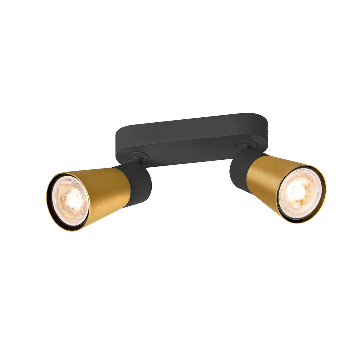 PURI 2.0 Cone  long  max 2x 6W GU10 schwarz / gold