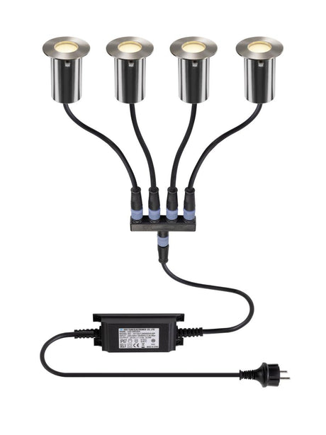 TRAIL-LITE® 60, 4er Set Bodeneinbauleuchten rund, 3000K IP67