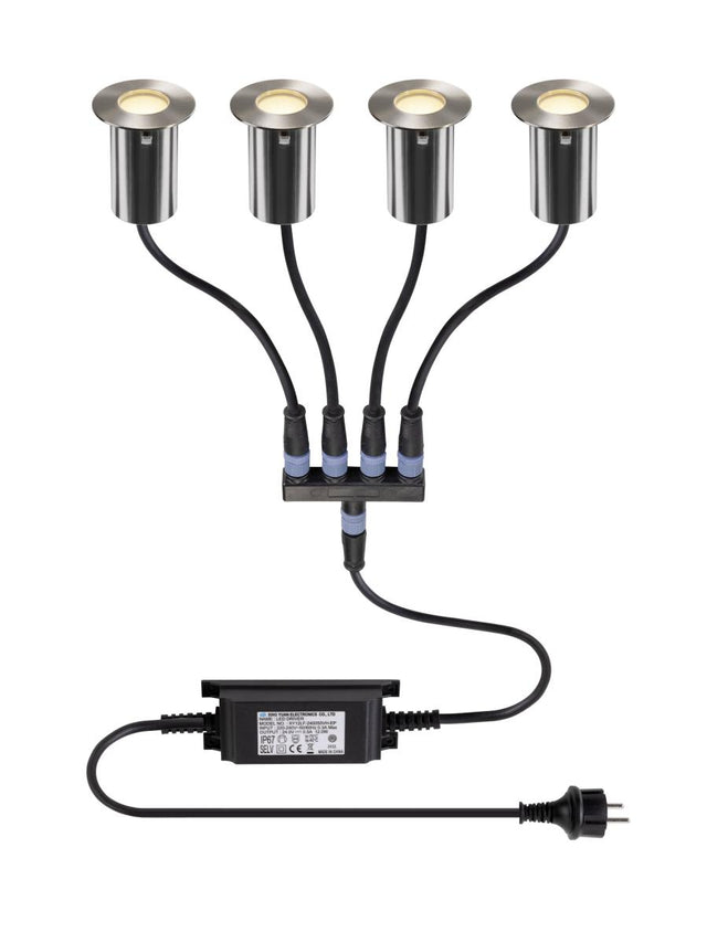 TRAIL-LITE® 60, 4er Set Bodeneinbauleuchten rund, 3000K IP67