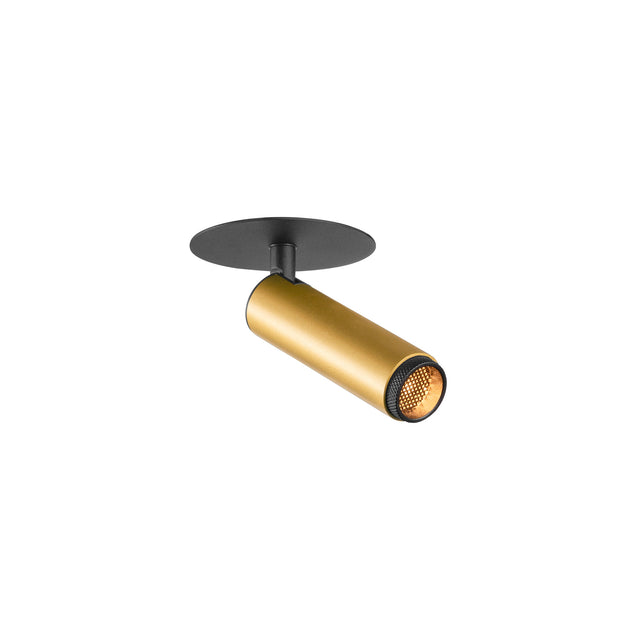 GRIP! S, Deckeneinbaul. PHASE, 2700K, 29°, IP20, zyl gold/sw
