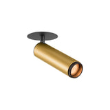 GRIP! M, Deckeneinbaul. PHASE 2700K, 42°, IP20, zyl, gold/sw