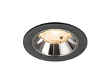 NUMINOS S, Deckeneinbauleuchte schwarz/chrom 2700K 20°