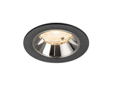 NUMINOS S, Deckeneinbauleuchte schwarz/chrom 2700K 55°