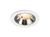 NUMINOS S, Deckeneinbauleuchte weiß/chrom 2700K 40°
