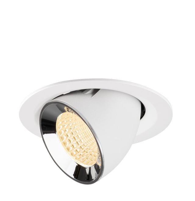 NUMINOS GIMBLE M, Deckeneinbauleuchte weiß/chrom 2700K 55°