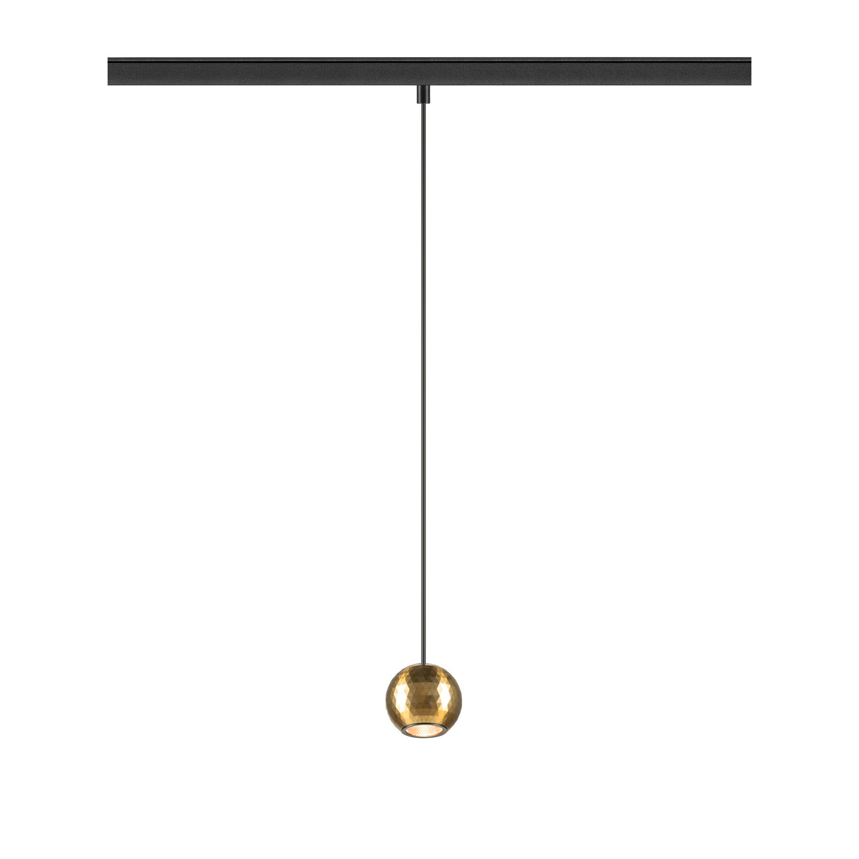 DYSKO, 48V Pendell. DALI, P.länge 200cm, 2700K, 36°, sw/gold