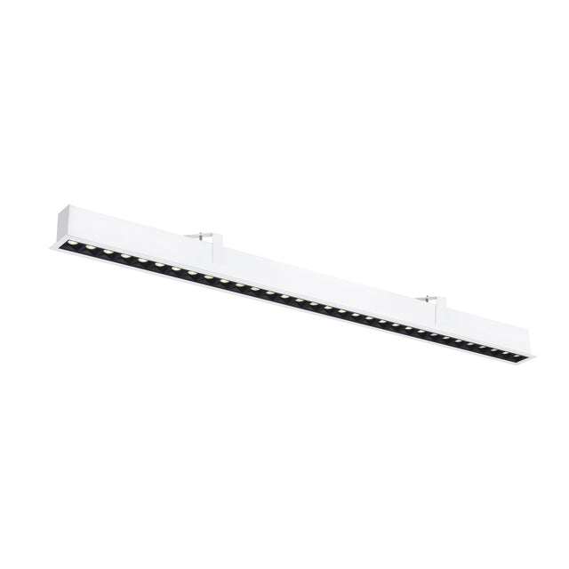 GLENOS® PRO, Deckeneinbaul.  DALI UGR19 4000K 75° IP20 ws/sw