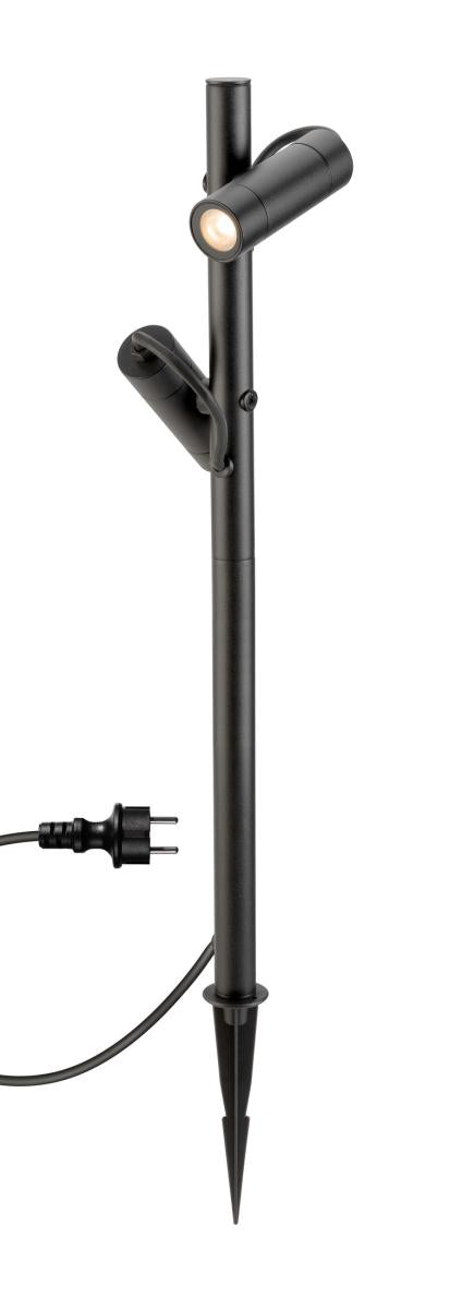HELIA SLIM Pole double LED Outdoor Stehleuchte IP65 2200K sw