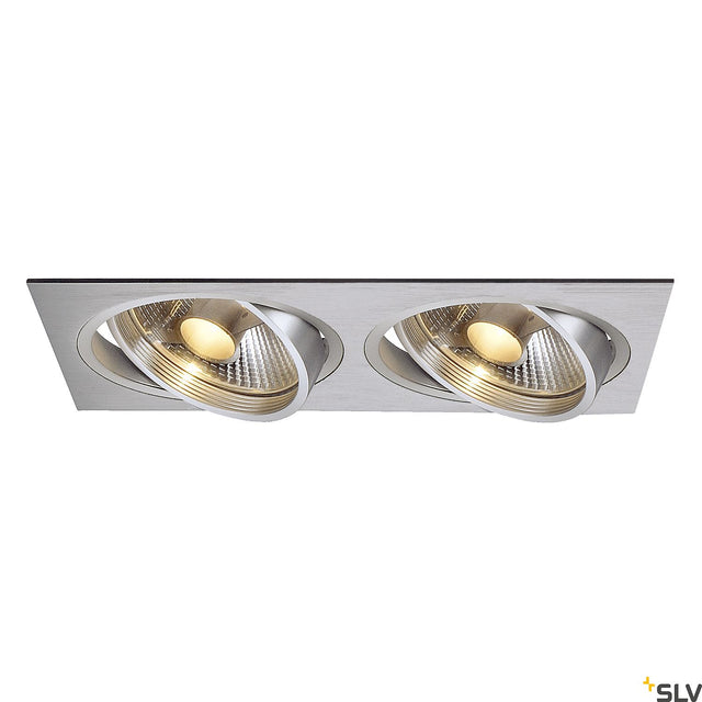 NEW TRIA II ES111 Downlight, max. 2x75W, rechteckig, Alu geb