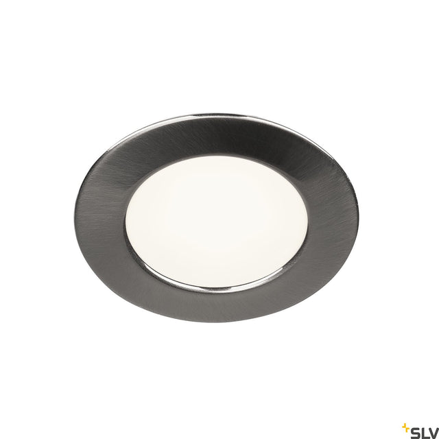 DL,126 LED,rund,metallgebürstet,2,8W LED,warmweiß,12V