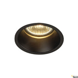 HORN GU10 Downlight, rund, mattschwarz, max. 50W