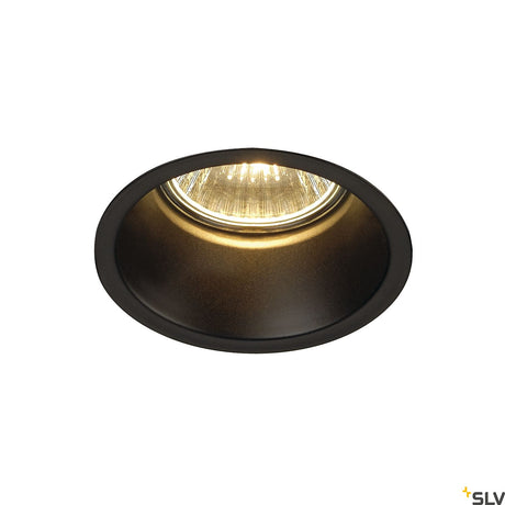 HORN GU10 Downlight, rund, mattschwarz, max. 50W