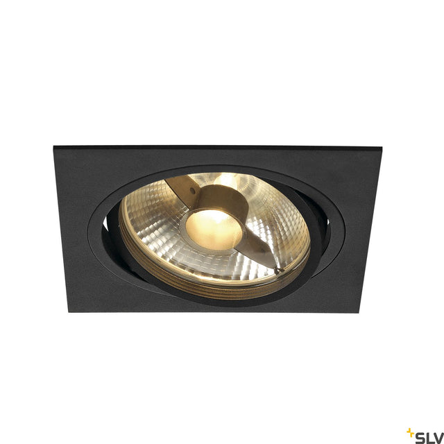 NEW TRIA I ES111 SQUARE, GU10, inkl. Blattfedern, schwarz