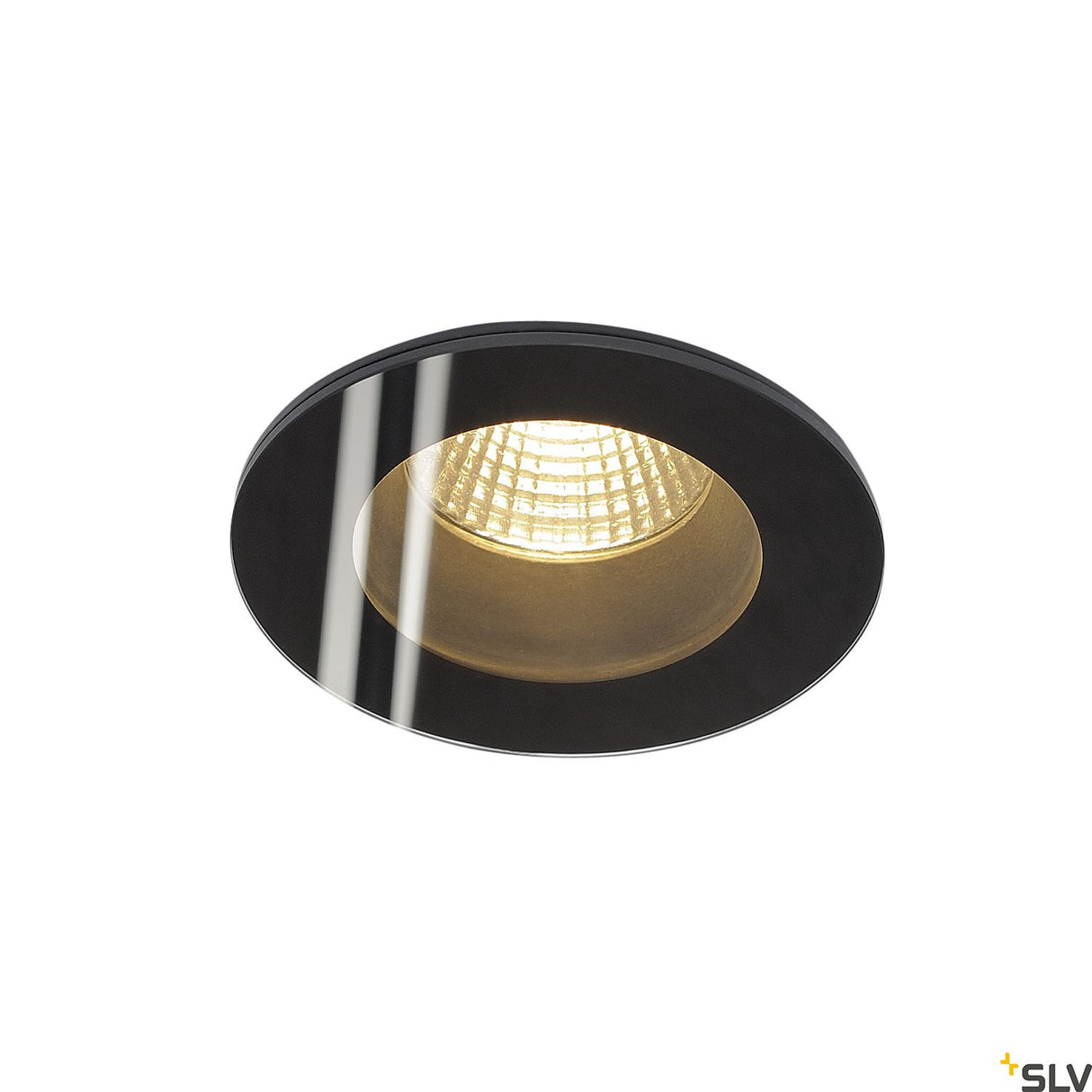 PATTA-F Deckeneinbauleuchte, 12W, 3000K, 38°, rund, schwarz