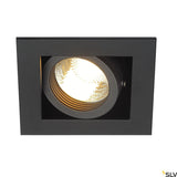 KADUX 1 GU10 Downlight, eckig, mattschwarz, max. 50W
