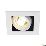 KADUX 1 GU10 Downlight, eckig, mattweiß, max. 50W
