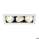 KADUX 3 GU10 Downlight, eckig, mattweiß, max. 3x50W