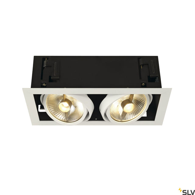 KADUX 2 ES111 Downlight, eckig, mattweiß, max. 2x50W
