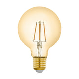 LM-E27-LED-FILAMENT AMBER GLOBE G80 5.5W/500lm 2200K DIMMBAR