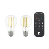 LM-ZIG-E27-A60 6W 4000K Klar Dimmbar 2er Set m Fernbedienung