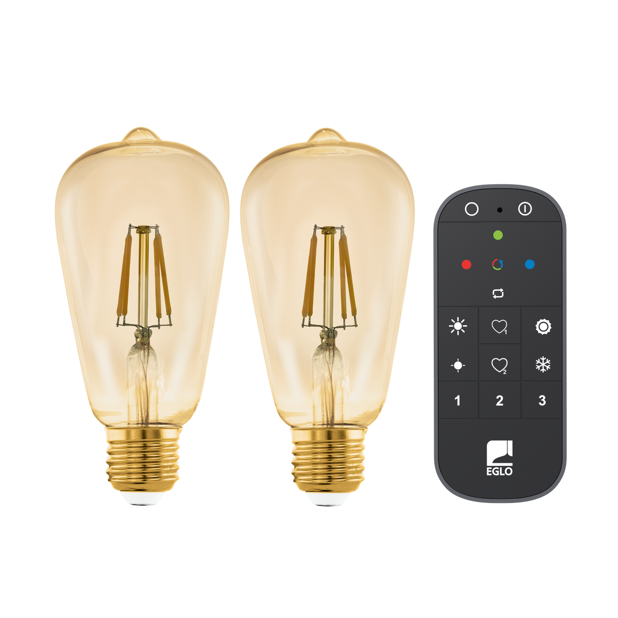 LM-ZIG-E27-A60 4,9W 2200K Dimmbar 2er Set m Fernbedienung