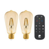 LM-ZIG-E27-A60 4,9W 2200K Dimmbar 2er Set m Fernbedienung