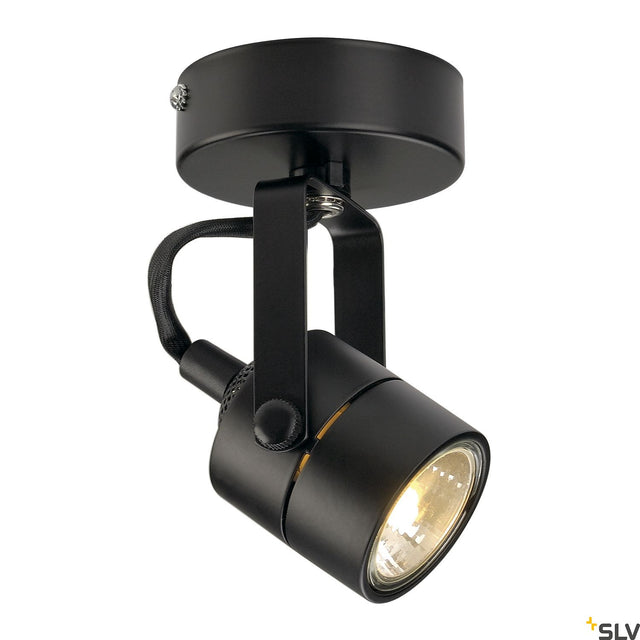 SPOT 79 GU10, max. 50W, schwarz, mit Rosette
