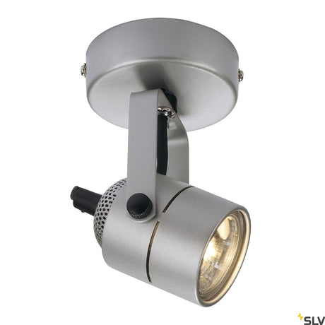 SPOT 79 GU10, max. 50W, silbergrau, mit Rosette