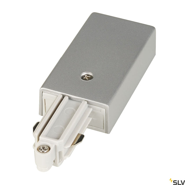 Einspeiser für 1-PH HV-Stromschiene, Schutzl. links, silber