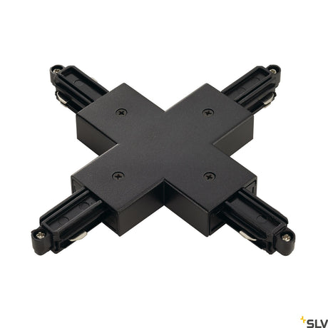 X-Verbinder für 1-Ph HV-Stromschiene, Aufbauversion schwarz