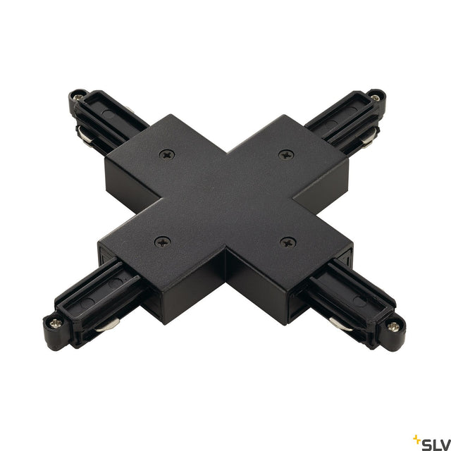 X-Verbinder für 1-Ph HV-Stromschiene, Aufbauversion schwarz
