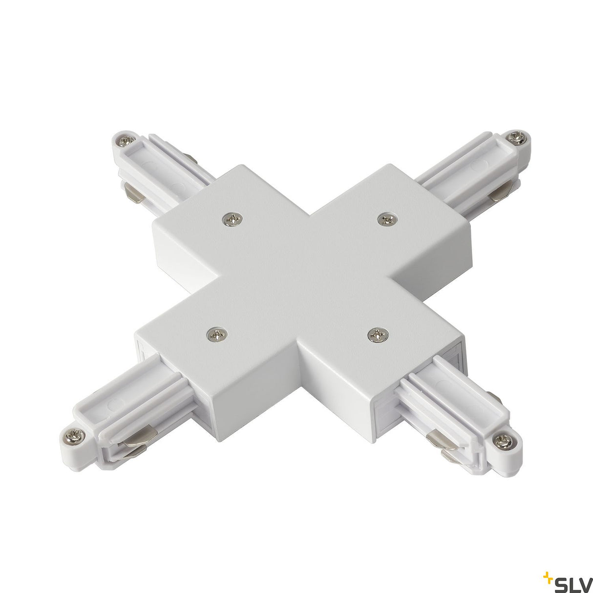 X-Verbinder für 1-Ph HV-Stromschiene, Aufbauversion weiss