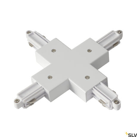 X-Verbinder für 1-Ph HV-Stromschiene, Aufbauversion weiss