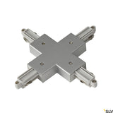 X-Verbinder für 1-Ph HV-Stromschiene, Aufbauversion silber