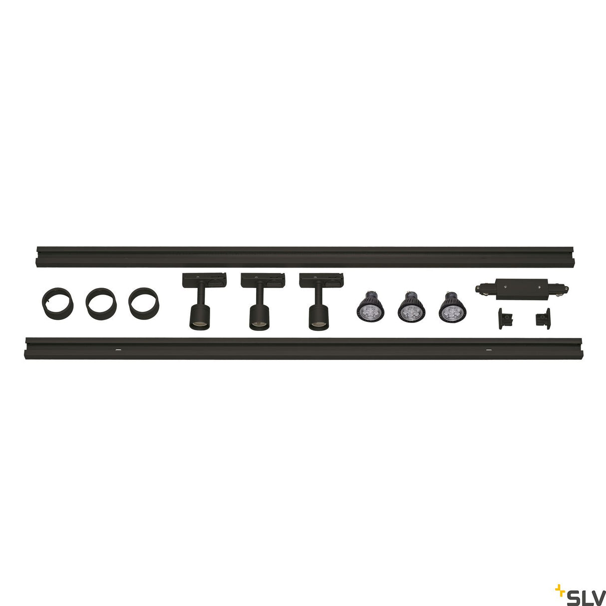 1-Phasen Hochvolt-Set schwarz, 2x1m, inkl. 3xPURI und LED