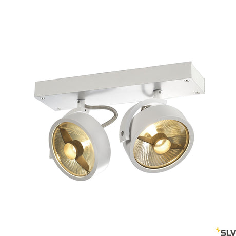KALU 2 QPAR Deckenleuchte, mattweiss, ES111, max. 2x75W