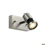 ASTO I Wand- & Deckenleuchte, GU10, max. 75W, Alu gebürstet