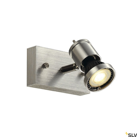 ASTO I Wand- & Deckenleuchte, GU10, max. 75W, Alu gebürstet