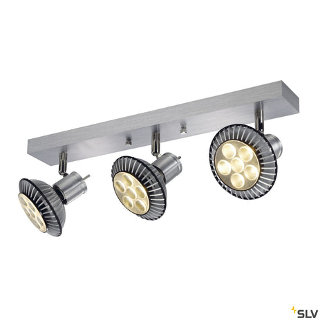 ASTO III Wand- & Deckenleuchte, GU10, max. 3x75W, Alu geb
