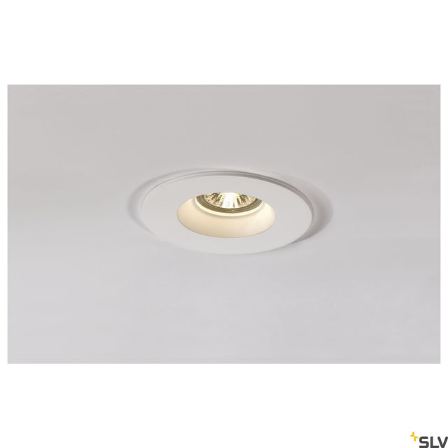 PLASTRA Downlight, GU10, rund, weißer Gips