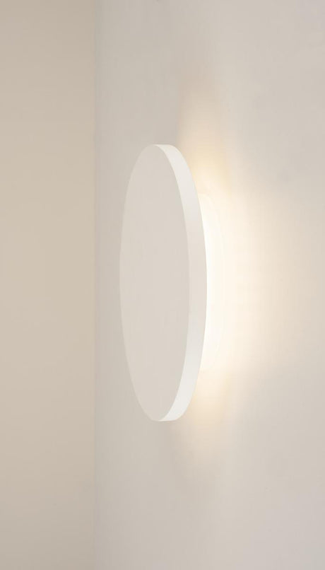 PLASTRA, Wandleuchte, LED, 3000K, rund, weißer Gips, Ø 30cm