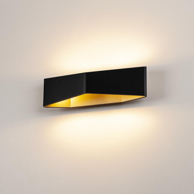 BIG CARISO 2 LED, 22W, 500lm, 827, schwarz/ messing