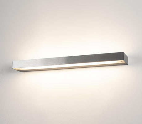 SEDO LED 14 Wandleuchte, eckig alu-brushed, Glas satiniert